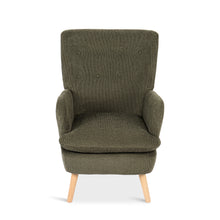 Load image into Gallery viewer, Puff Linen Armchair - Dark Green