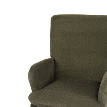Load image into Gallery viewer, Puff Linen Armchair - Dark Green
