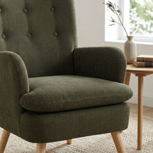 Load image into Gallery viewer, Puff Velvet Armchair - Dark Green