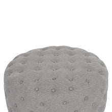 Load image into Gallery viewer, Disk Linen Ottoman - Grey
