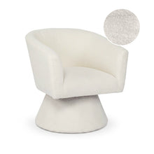 Load image into Gallery viewer, lt11099-hug-boucle-swivel-armchair-white-2606252