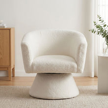 Load image into Gallery viewer, lt11099-hug-boucle-swivel-armchair-white-26062511