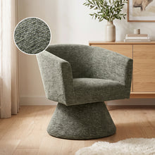 Load image into Gallery viewer, lt11100-hug-chenille-swivel-armchair-dark-green-26062510