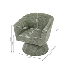 Load image into Gallery viewer, Hug Chenille Swivel Armchair - Dark Green