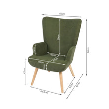 Load image into Gallery viewer, Laze Corduroy Armchair - Dark Green