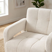 Load image into Gallery viewer, Mocha Chenille Armchair - Light Khaki