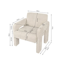 Load image into Gallery viewer, Mocha Chenille Armchair - Light Khaki