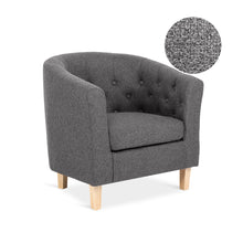 Load image into Gallery viewer, Pebble Wraparound Linen Armchair - Dark Grey