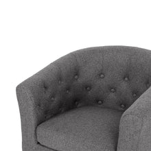 Load image into Gallery viewer, Pebble Wraparound Linen Armchair - Dark Grey