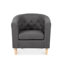 Load image into Gallery viewer, Pebble Wraparound Linen Armchair - Dark Grey