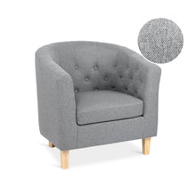 Load image into Gallery viewer, Pebble Wraparound Linen Armchair - Light Grey