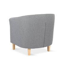 Load image into Gallery viewer, Pebble Wraparound Linen Armchair - Light Grey