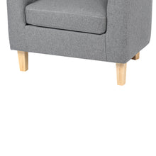 Load image into Gallery viewer, Pebble Wraparound Linen Armchair - Light Grey