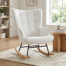 Load image into Gallery viewer, Lull Chenille Rocking Armchair - White