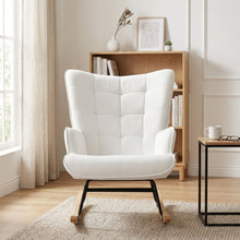 Load image into Gallery viewer, Lull Chenille Rocking Armchair - White