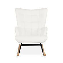 Load image into Gallery viewer, Lull Chenille Rocking Armchair - White