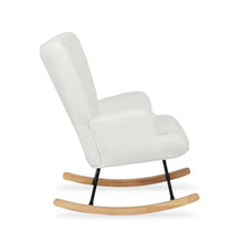 Load image into Gallery viewer, Lull Chenille Rocking Armchair - White
