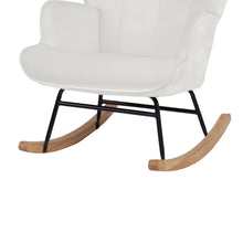 Load image into Gallery viewer, Lull Chenille Rocking Armchair - White