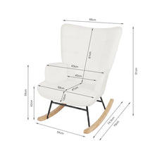 Load image into Gallery viewer, Lull Chenille Rocking Armchair - White