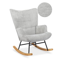 Load image into Gallery viewer, Lull Chenille Rocking Armchair - Slate Grey