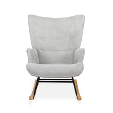 Load image into Gallery viewer, Lull Chenille Rocking Armchair - Slate Grey