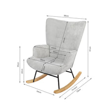Load image into Gallery viewer, Lull Chenille Rocking Armchair - Slate Grey