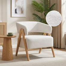 Load image into Gallery viewer, Bark Chenille Armchair - White