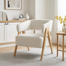 Load image into Gallery viewer, Bark Chenille Armchair - White