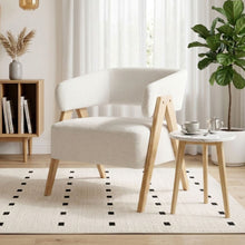 Load image into Gallery viewer, Bark Chenille Armchair - White