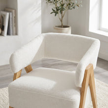 Load image into Gallery viewer, Bark Chenille Armchair - White