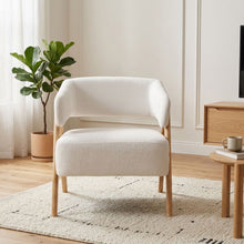 Load image into Gallery viewer, Bark Chenille Armchair - White