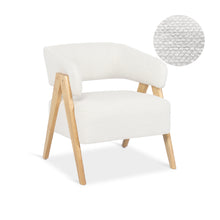 Load image into Gallery viewer, Bark Chenille Armchair - White