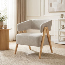Load image into Gallery viewer, Bark Chenille Armchair - Khaki