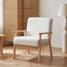 Load image into Gallery viewer, Aven Boucle Armchair - White