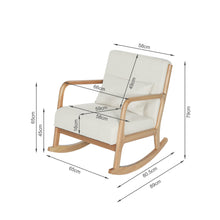 Load image into Gallery viewer, Taru Velvet Rocking Armchair - Beige