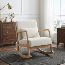 Load image into Gallery viewer, Taru Velvet Rocking Armchair - Beige