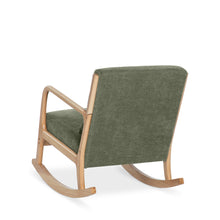 Load image into Gallery viewer, Taru Linen Rocking Armchair - Dark Green
