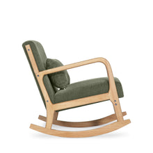 Load image into Gallery viewer, Taru Linen Rocking Armchair - Dark Green