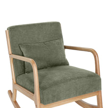 Load image into Gallery viewer, Taru Linen Rocking Armchair - Dark Green