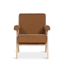 Load image into Gallery viewer, Soren Linen Armchair - Caramel Brown