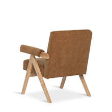 Load image into Gallery viewer, Soren Linen Armchair - Caramel Brown