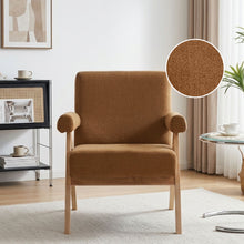 Load image into Gallery viewer, Soren Linen Armchair - Caramel Brown