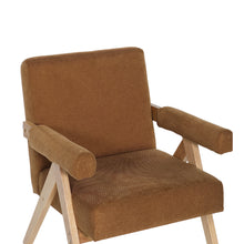 Load image into Gallery viewer, Soren Linen Armchair - Caramel Brown