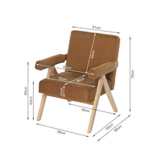 Load image into Gallery viewer, Soren Linen Armchair - Caramel Brown