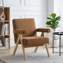 Load image into Gallery viewer, Soren Linen Armchair - Caramel Brown
