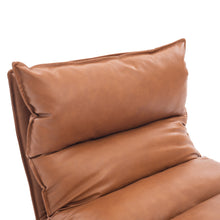 Load image into Gallery viewer, Saro Swivel Armchair with Adjustable Back - Caramel Brown