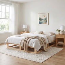 Load image into Gallery viewer, Loom Double Wooden Bed Frame - Natural