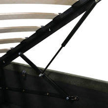 Load image into Gallery viewer, Isabella Teddy Boucle Queen Gas Lift Bed Frame - Olive Green