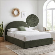 Load image into Gallery viewer, Isabella Queen Gas Lift Bed Frame - Green