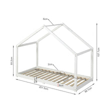 Load image into Gallery viewer, Homi Single Wooden Bed Frame - White